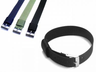 Watch band 18mm black XL NATO-style waterproof - Bild vergr��ern 