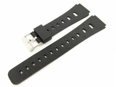 Watch band 18mm black for CASIO etc. PVC - Bild vergr��ern 