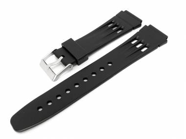 Watch band 20mm black for CASIO etc. PVC - Bild vergr��ern 