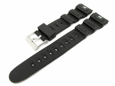 Watch band 18mm black for CASIO etc. PVC - Bild vergr��ern 