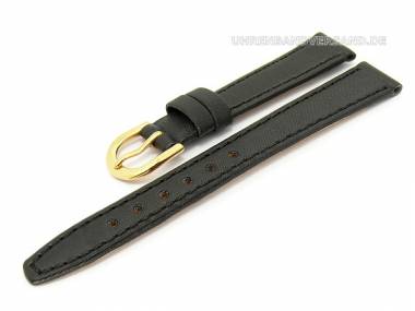 Watch band XS 12mm black stitched textile surface - Bild vergr��ern 