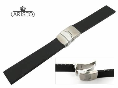 Watch band 22mm silicone deployant clasp by ARISTO - Bild vergr��ern 