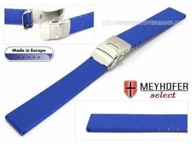 Watch band -Kiel- 22mm royal blue caoutchouc by MEYHOFER - Bild vergr��ern 