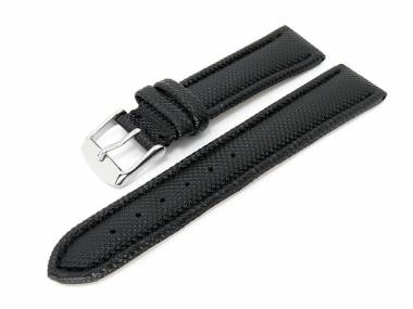 Watch band 18mm black waterproof (width of buckle 16 mm) - Bild vergr��ern 