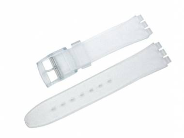 Watch band for Swatch 17mm transparent synthetic smooth surface - Bild vergr��ern 