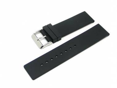 TOP: Sports band 18mm black silicone smooth surface (width of buckle 18 mm) - Bild vergr��ern 