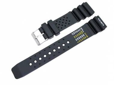 Watch band 24mm black caoutchouc diver band - Bild vergr��ern 