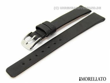 Watch strap -Shine Metal- 16mm black textile silk gloss by MORELLATO - Bild vergr��ern 