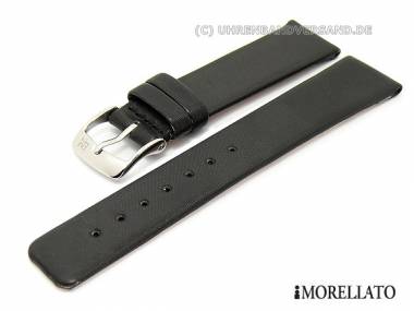 Watch strap -Shine Metal- 18mm black textile silk gloss by MORELLATO - Bild vergr��ern 