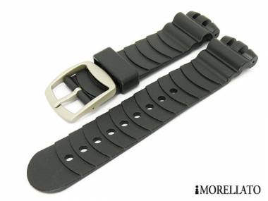 Watch strap 21mm black -Palace- synthetic suitable for Swatch by MORELLATO - Bild vergr��ern 