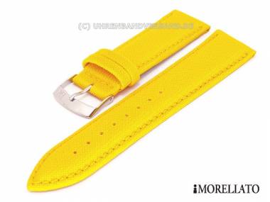 Watch strap 22mm yellow -Techno- textile look stitched by MORELLATO - Bild vergr��ern 