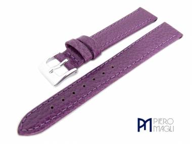 Watch band -Femina- 10mm purple grained surface robust by Piero Magli (width of buckle 8 mm) - Bild vergr��ern 