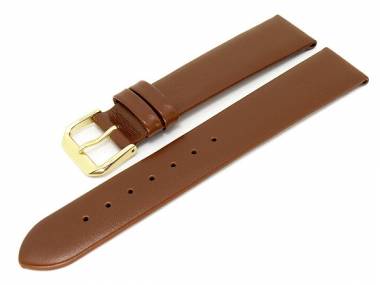 Watch band 16mm brown smooth surface without stitching - Bild vergr��ern 