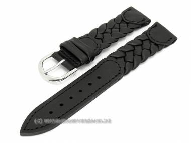 Watch band 16mm black braided - Bild vergr��ern 