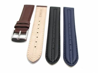 TOP: Watch band CHRONO 18 - 20mm black, dark brown and dark blue double bulge - Bild vergr��ern 