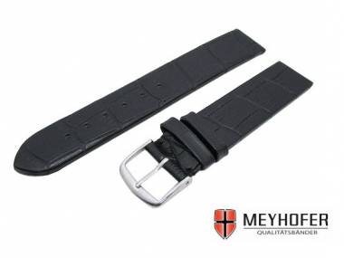 Watch band -Barcelona- 16mm black alligator grain by MEYHOFER - Bild vergr��ern 
