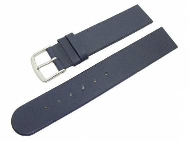 Watch band 22mm leather dark blue without seam (width of buckle 22 mm) - Bild vergr��ern 
