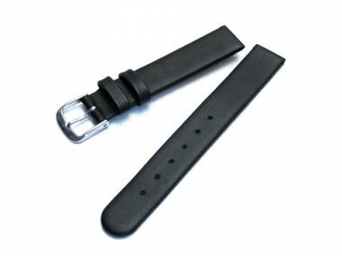 Watch band 14mm leather black without seam (width of buckle 14 mm) - Bild vergr��ern 