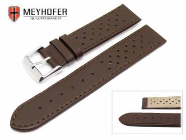 Watch band -Imola- 22mm dark brown Racing Design  by MEYHOFER (width of buckle 20 mm) - Bild vergr��ern 