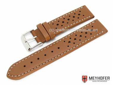 Watch band -Imola- 22mm light brown Racing Design  by MEYHOFER (width of buckle 20 mm) - Bild vergr��ern 