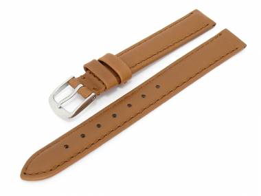 Watch band XL 14mm brown smooth surface (width of buckle 12 mm) - Bild vergr��ern 