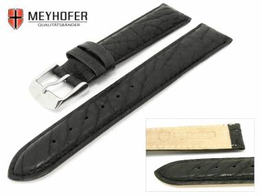 Watch band -Madrid- 21mm black XL genuine buffalo by MEYHOFER - Bild vergr��ern 