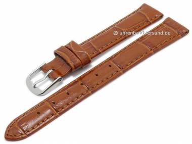 Watch band XL 14mm brown alligator grain (width of buckle 12 mm) - Bild vergr��ern 