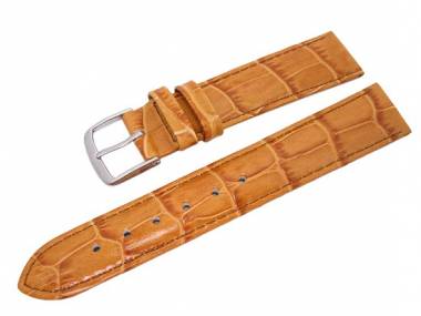 Watch band XL 16mm brown alligator grain (width of buckle 16 mm) - Bild vergr��ern 