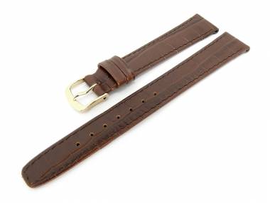 Watch band 10mm dark brown jacar louisiana grain matt - Bild vergr��ern 