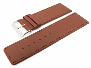 Watch band 38mm auburn smooth surface (width of buckle 36 mm) - Bild vergr��ern 