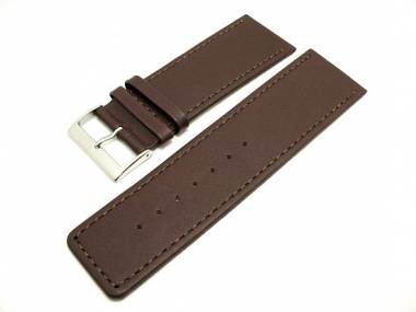 Watch band 38mm dark brown smooth surface (width of buckle 36 mm) - Bild vergr��ern 