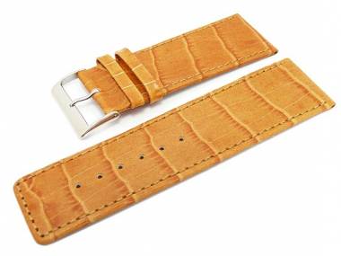 Watch band 30mm light brown alligator grain (width of buckle 28 mm) - Bild vergr��ern 