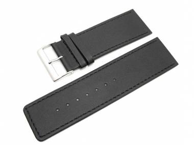 Watch band 36mm black smooth surface (width of buckle 34 mm) - Bild vergr��ern 