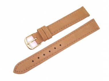 Watch band 14mm light brown by Herzog velvety - Bild vergr��ern 