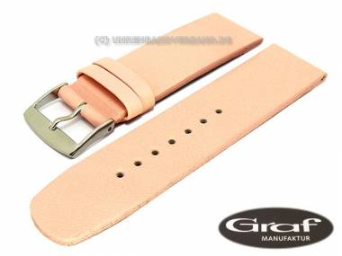 Watch band XS -Spree- 24mm light pink smooth surface without stitching Graf (width of buckle 22 mm) - Bild vergr��ern 
