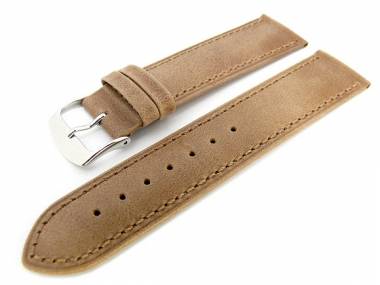Watch band 22mm brown soft calf slight antique look - Bild vergr��ern 