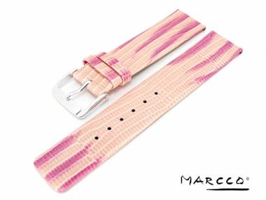 Watch band -Disco- 16mm light pink fashionable exotic teju grain glossy by Marcco - Bild vergr��ern 