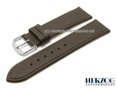 Watch band XS 16mm dark brown by Herzog -Elegance- - Bild vergr��ern 