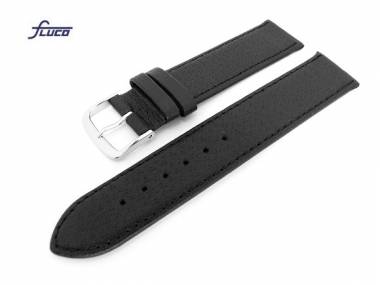 Watch band pigskin 16mm black grained surface by Fluco - Bild vergr��ern 