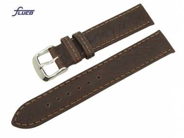 Watch band -Amerika- 18mm XS dark brown coarse grained surface by Fluco - Bild vergr��ern 