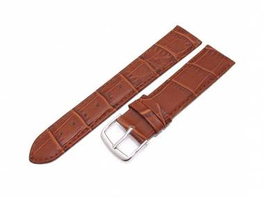 Watch band 22mm brown alligator grain (width of buckle 20 mm) - Bild vergr��ern 
