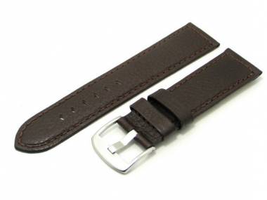 Watch band 24mm dark brown grained surface Panerai Design - Bild vergr��ern 