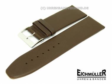 Watch band 30mm dark brown unpadded smooth surface by Eichmueller - Bild vergr��ern 
