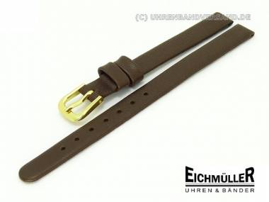 Watch band 08mm dark brown smooth surface by Eichmueller - Bild vergr��ern 
