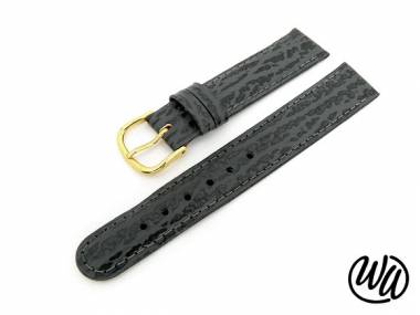 Watch band 16mm anthracite shark grain stitched - Bild vergr��ern 