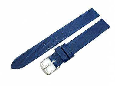 Watch band 14mm for fixed bars blue elegant grain - Bild vergr��ern 