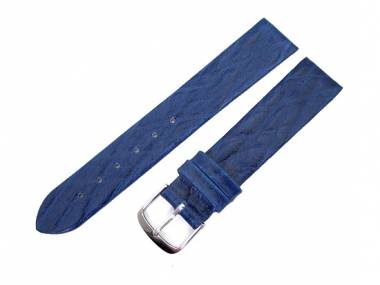 Watch band 20mm for fixed bars blue elegant grain - Bild vergr��ern 