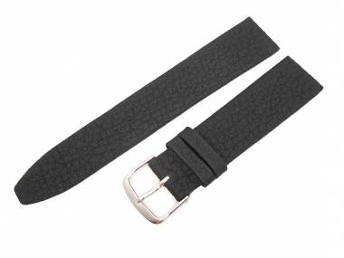 Watch band 16mm black natural shrunken leather - Bild vergr��ern 