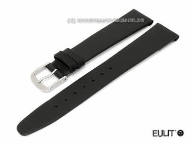Watch band 19mm black EULIT -Natina Clip- open end smooth surface (width of buckle 14 mm) - Bild vergr��ern 