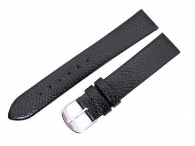 Watch band 16mm black EULIT lizard grain - Bild vergr��ern 